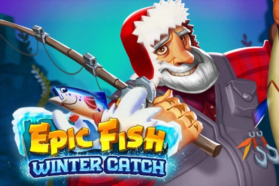 Zimmerfenster: Original-Cover des Slots Epic Fish Winter Catch